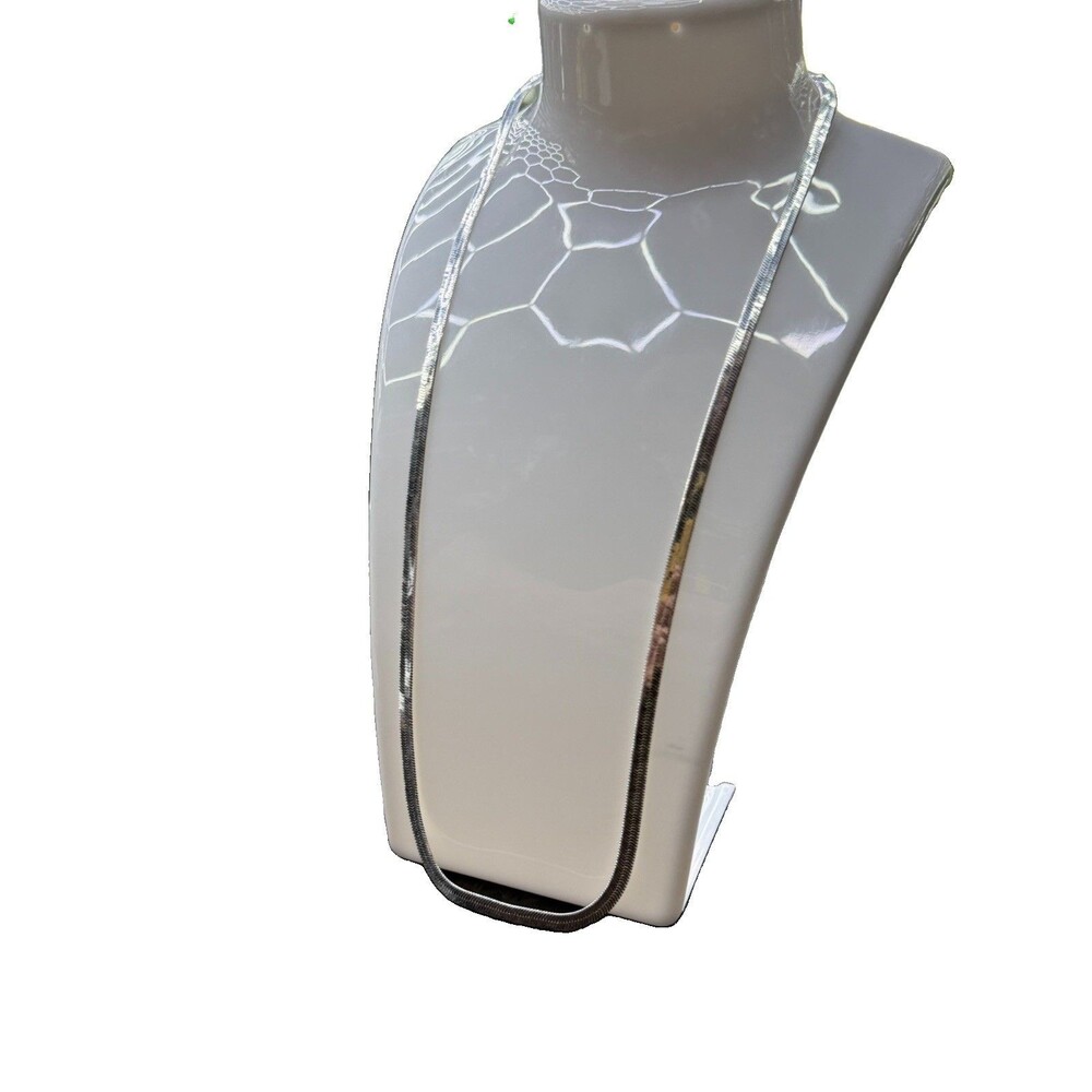 925 Silver Herringbone Necklace 4mm 22” 11 Grams